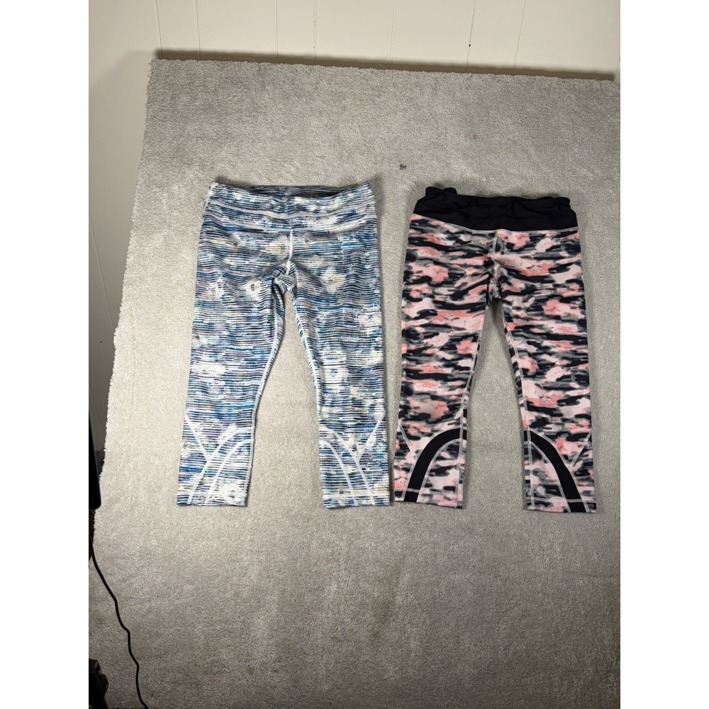 Lululemon Cropped Leggings Bundle 2 Pair Size 10